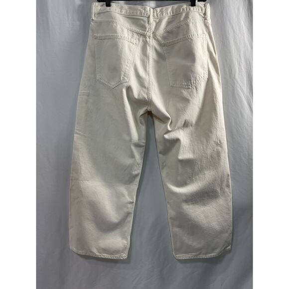 Agolde 'Ren' White Cotton Denim Jean Size 34 - Picture 3 of 5